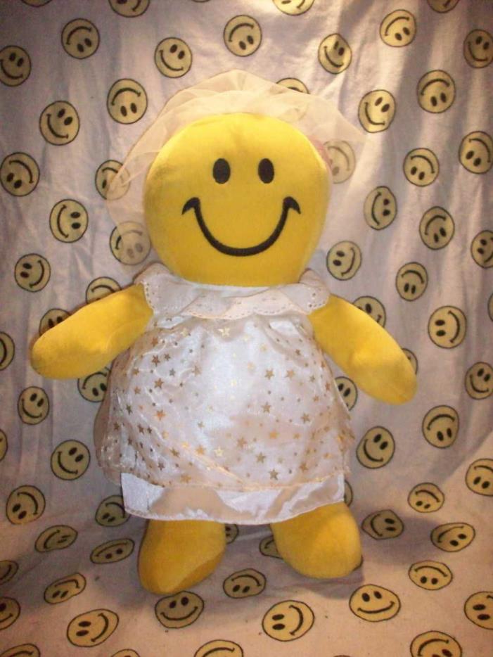 Sugarloaf Plush Stuffed Smiley Face Wedding Bride 15