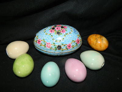 Mars Easter egg Candy tin Dove Chocolate ceramic eggs & Marble egg