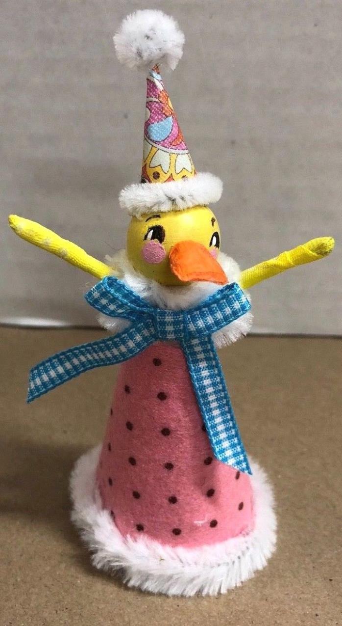 Handmade EASTER PARTY DUCK Doll -Tree Ornament Topper - Sugar Cookie Dolls, SC