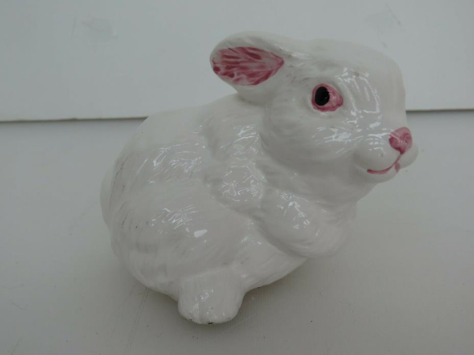 Vintage Easter Bunny Rabbit Ceramic Porcelain White Loom Co A1972