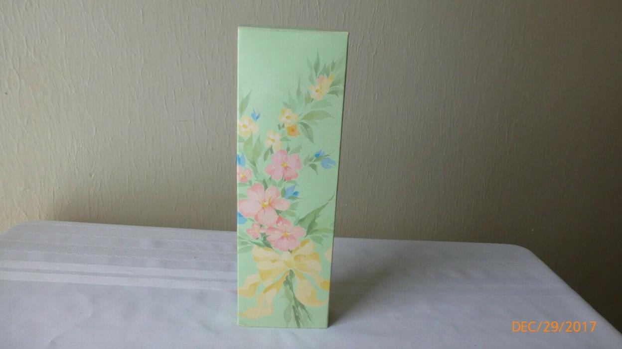 VTG Avon Flower Fancy Floral Medley Fragranced Taper Candle 10 Inch Original Box