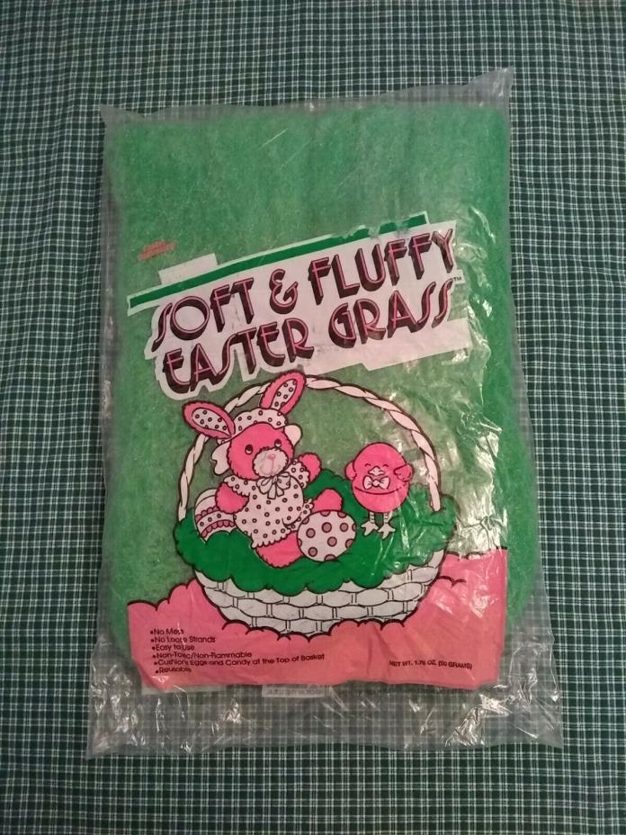 Vintage Green Easter Grass Soft and Fluffy made in the USA