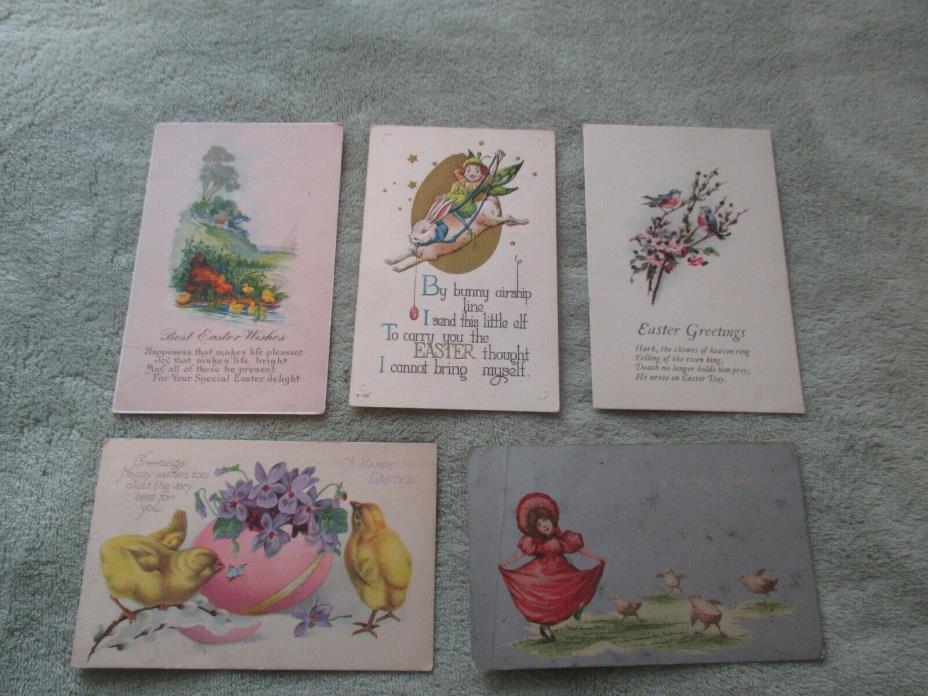 Happy Easter postcards Easter wishes bunny rabbit 1928 1918 1910 1925