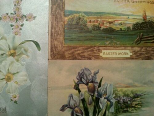 Antique 1900s EASTER Postcards Lot Flowers Scenic Divided Back