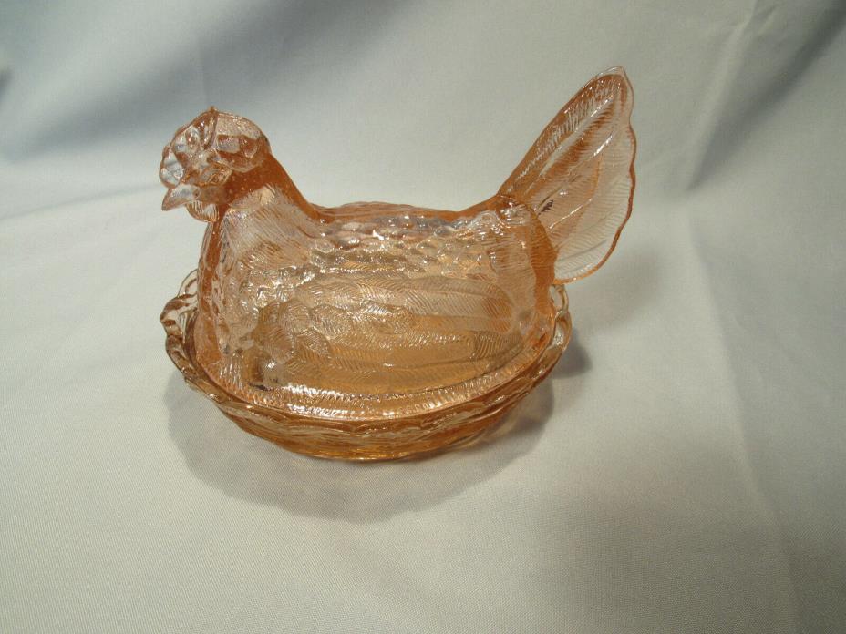 Vintage amber glass rabbit on a 