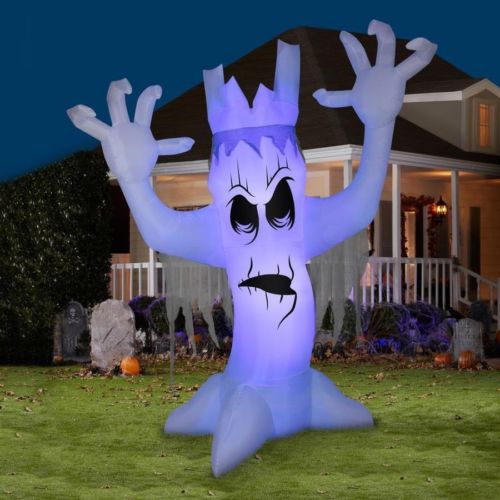 12.01-ft x 9.28-ft Lighted Grabbing Tree Halloween Inflatable