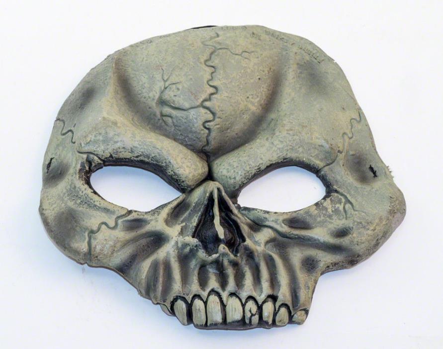 Vintage 1998 Fright Asylum Scary Rubber Halloween Skull Face Mask Top Half