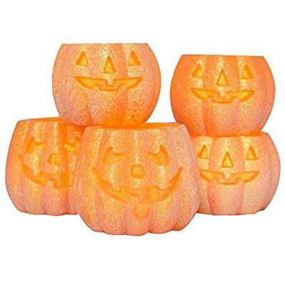 Eldnacele Halloween Jack O&39 Lantern Pumpkin Candels Pack 5, Battery Operated 6