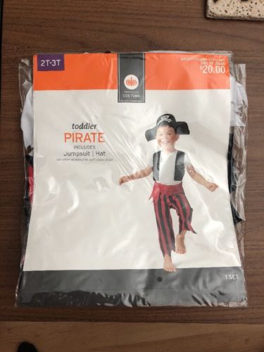 Halloween Boys Toddler Pirate Jumpsuit & Hat Costume Size 2T-3T  Target