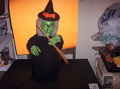 Vintage Silvestri Animated Halloween Witch Motionette-Red Flashing Eyes-24