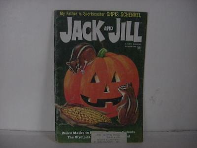 Vintage JACK AND JILL Magazine HALLOWEEN October 1968 w/JOL, Chipmunks Cover