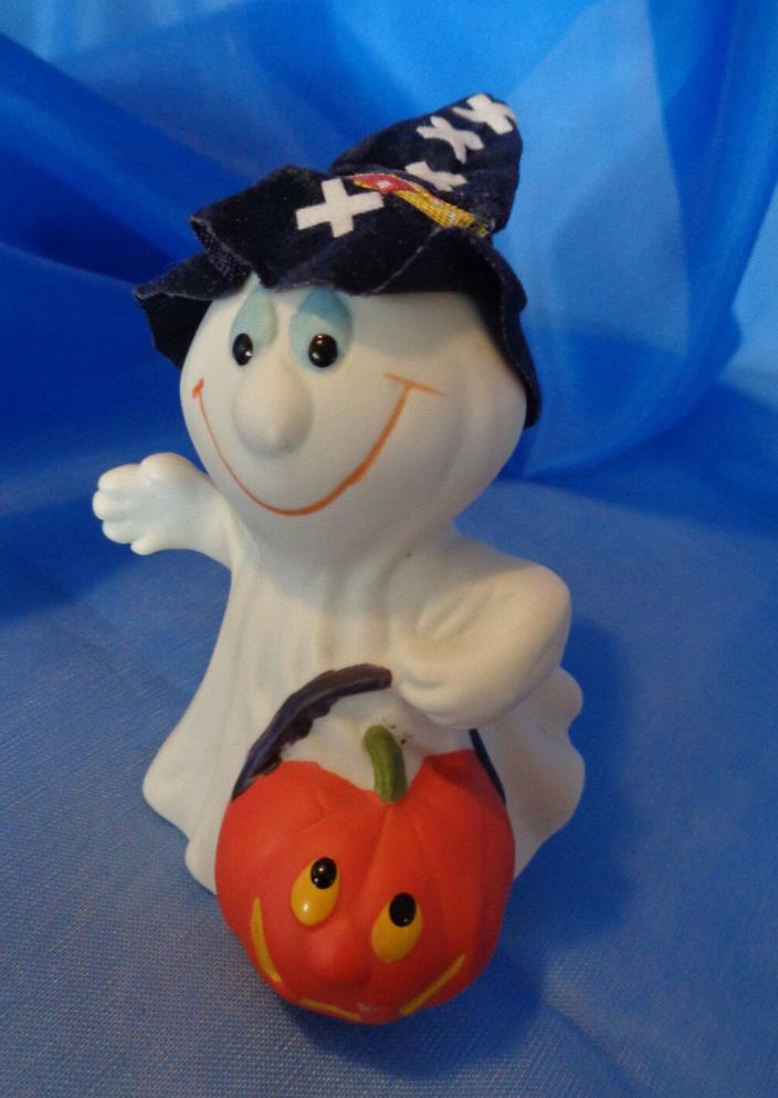 Vintage 1985 United China and Glass Company Halloween  Ghost with Pumpkin