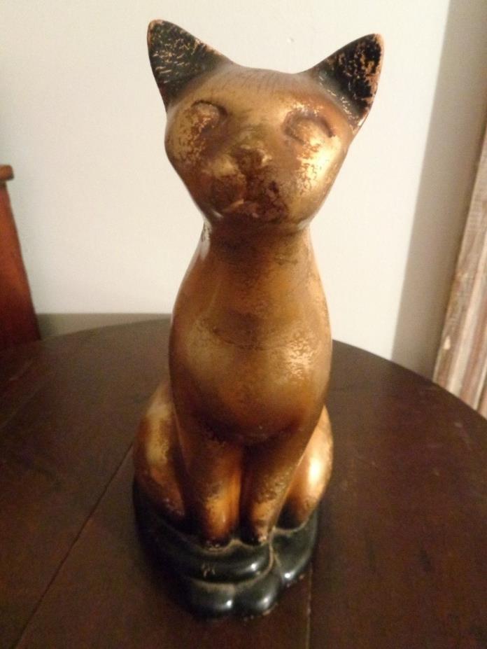 1950's Vintage Hollywood Regency Style Siamese Cat 12 Inches Halloween