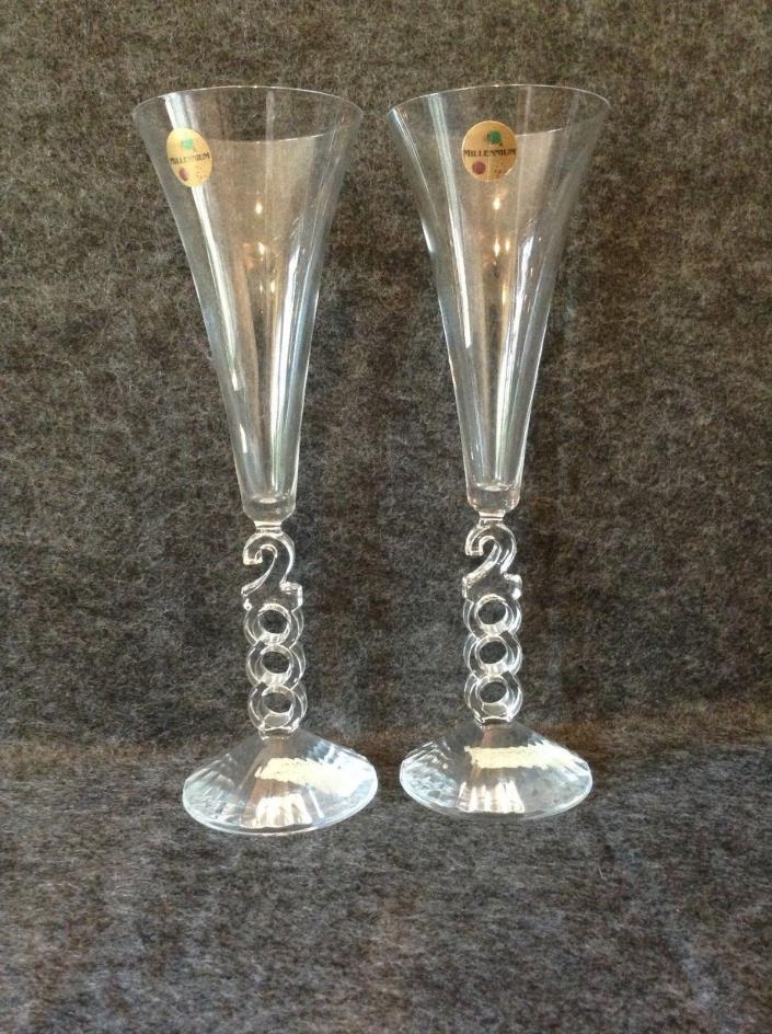 Cristal d' Arques Millennium 2000 Champagne Flutes