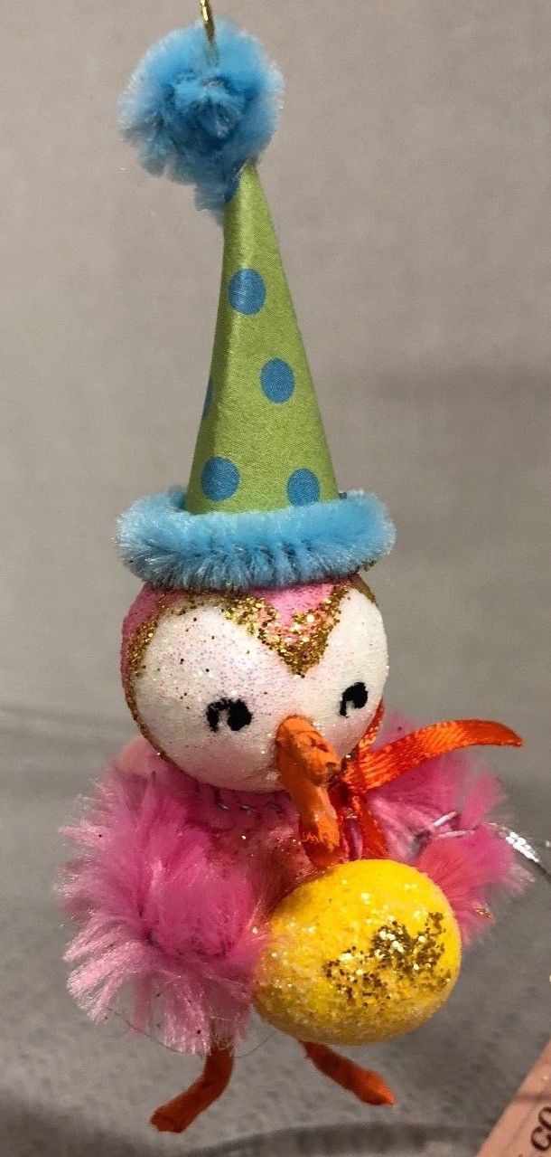 Handmade SPRING EASTER PARTY CHICK w/ EGG Doll Tree Ornament- Sugar Cookie Dolls