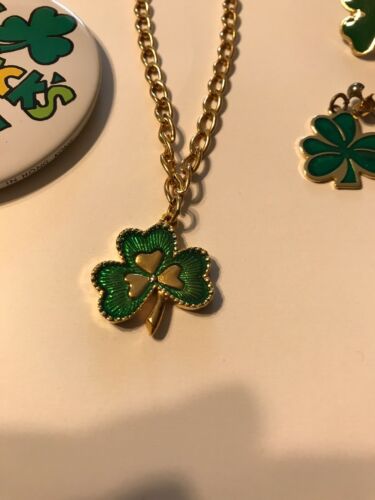 St. Patrick’s Day Avon Bracelet Earrings Lapel Pin Button Pin