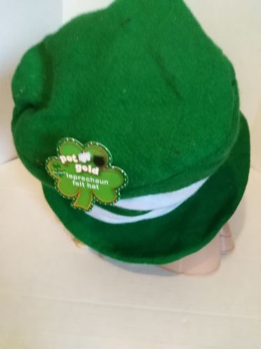 Vintage ST. PATRICKS DAY LEPRECHAUN green hat Decoration