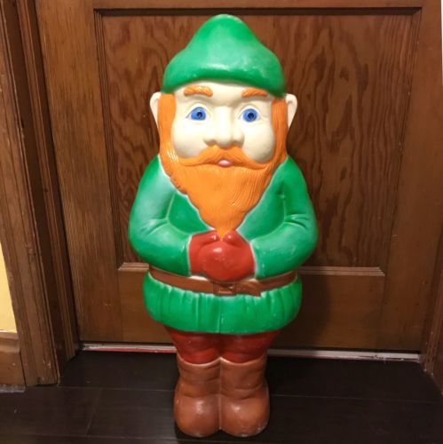 ?? RARE CUSTOM St Patricks Pattys Day Irish Leprechaun Elf Gnome Blow Mold Light
