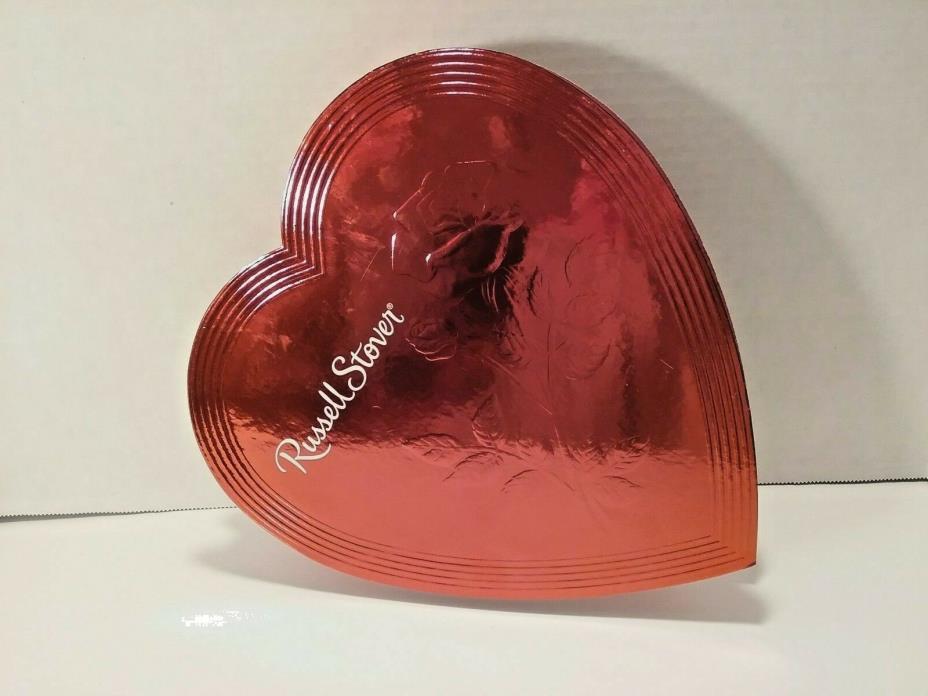 Empty Valentine Russell Stover Chocolate Candy Red Heart Box