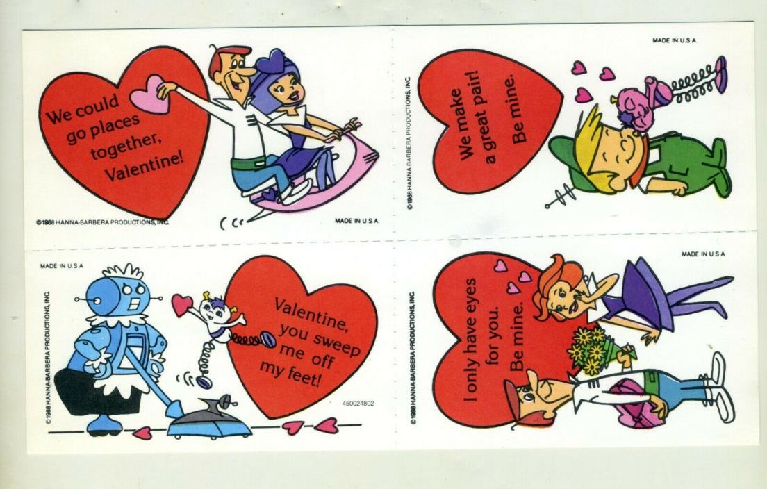 Vintage Valentine Cards The Jetsons / Orbitty / George / Judy / Elroy / Rosie
