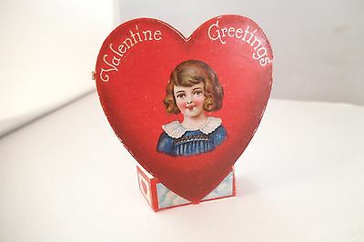 Vintage Valentine Card Valentine Greetings Made in Germany Red Heart