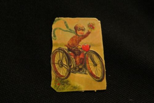 Vintage Motor Bike Valentine Card Early 1900S Germany