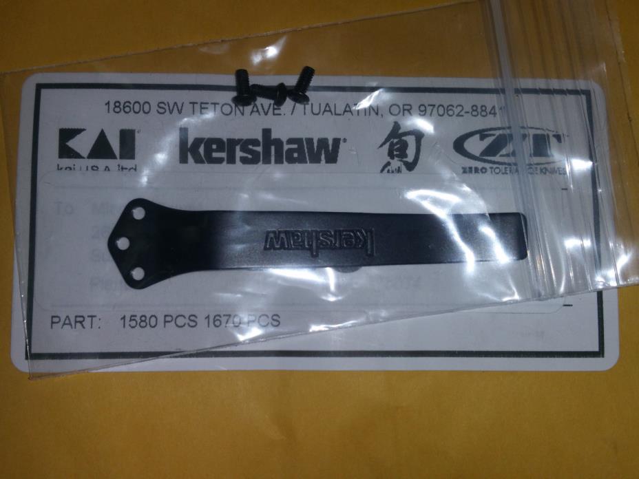 Kershaw OEM Factory Pocket Clip with screws part number 1580 for BOA & others