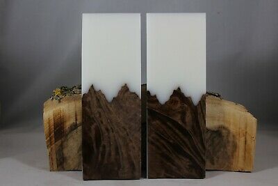 BURL WHITE COMPOSITE KNIFE HANDLE MATERIAL BLANK SCALES (208)