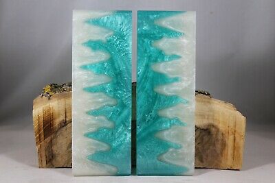 TURQUOISE PEARL CUSTOM COMPOSITE KNIFE HANDLE MATERIAL BLANK SCALES (215)
