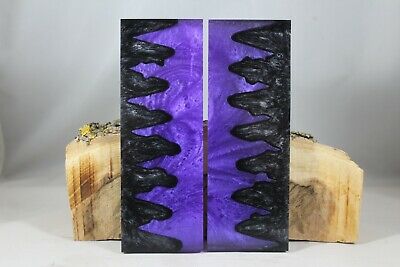PURPLE BLACK PEARL CUSTOM COMPOSITE KNIFE HANDLE MATERIAL BLANK SCALES (213)