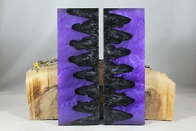 PURPLE BLACK PEARL CUSTOM COMPOSITE KNIFE HANDLE MATERIAL BLANK SCALES (211)