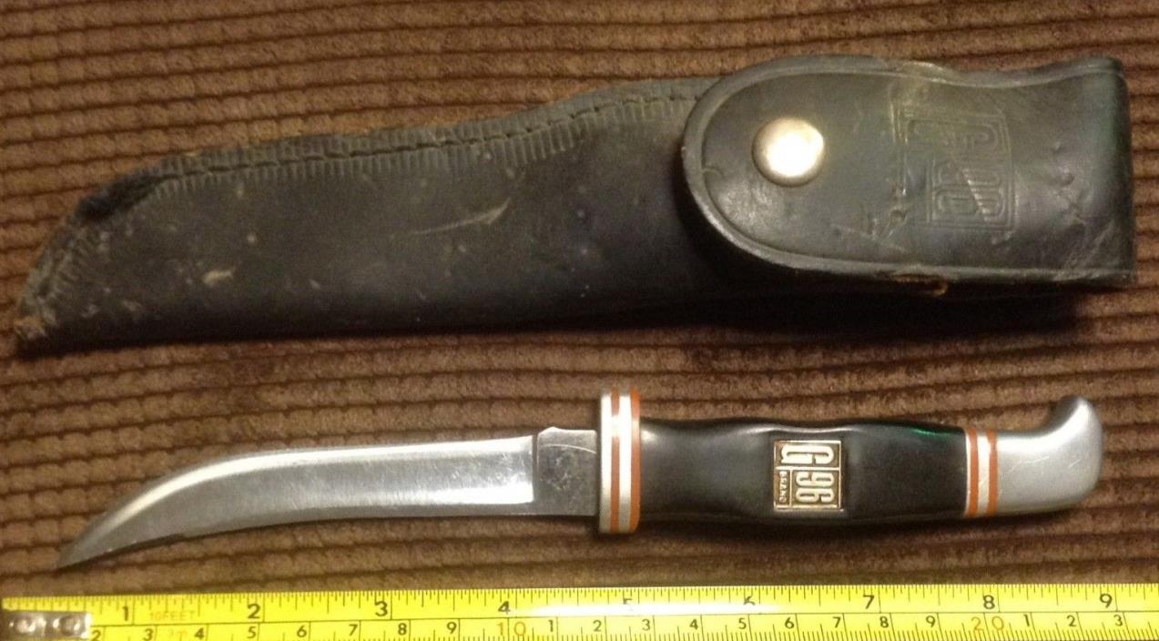 Vintage 1970s G-96 Brand Model 910 Japan fixed blade hunting knife w/ Sheath