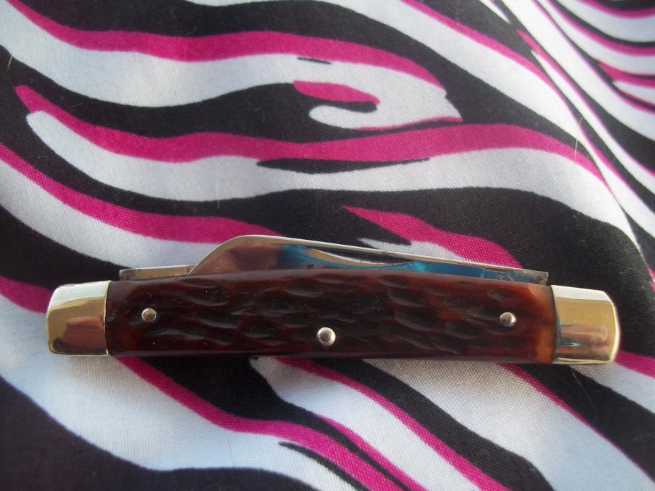 VINTAGE BONE HANDLE U.S.A. BOKER POCKET KNIFE