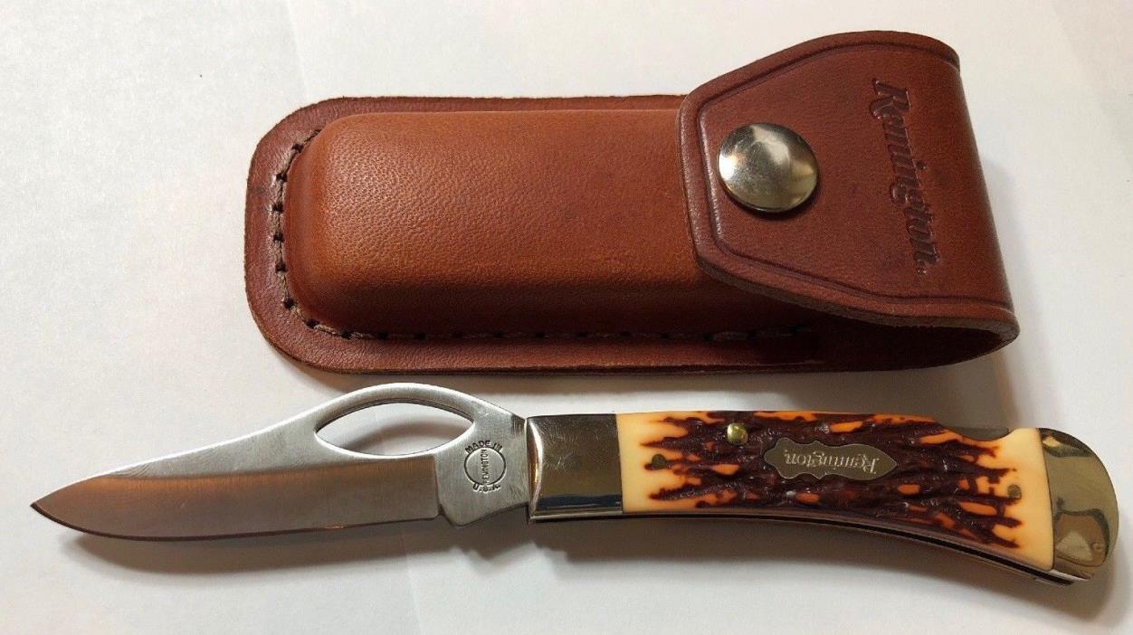 Remington R-18 Gentleman's Jack knife R-18 Knife New leather sheath
