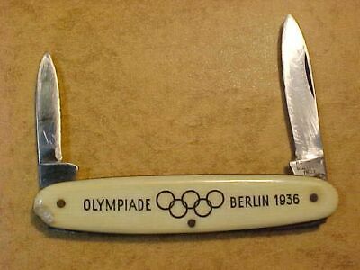 ORIGINAL 1936 OLYMPICS OLYMPIADE BERLIN FOLDING POCKET KNIFE