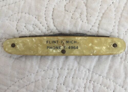 Vintage Flint MI Turner McLean Supply Co Wholesale Advertising Pocket Knife
