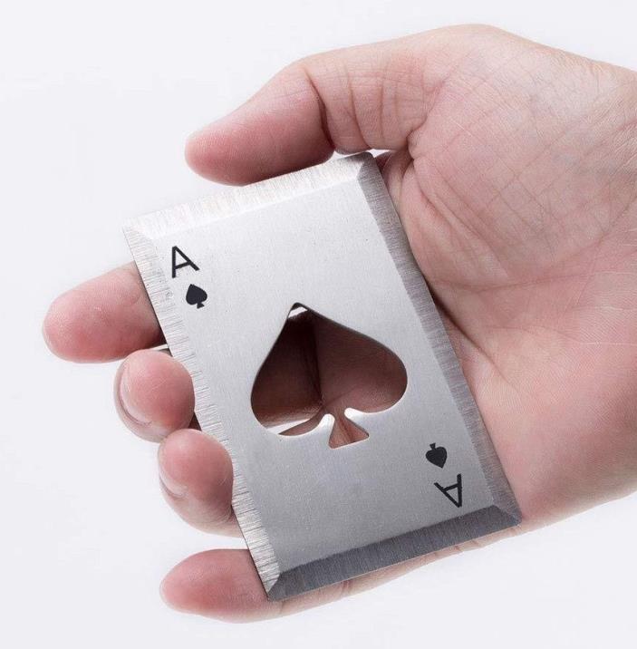 Wallet Sized Poker Card Throwing Knife / Dart & Bottle Opener Multi tool