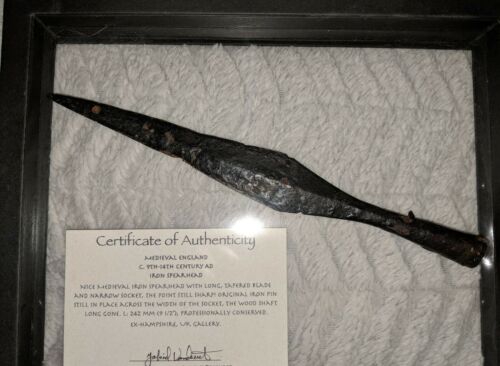 Medieval Iron Spearhead Artifact
