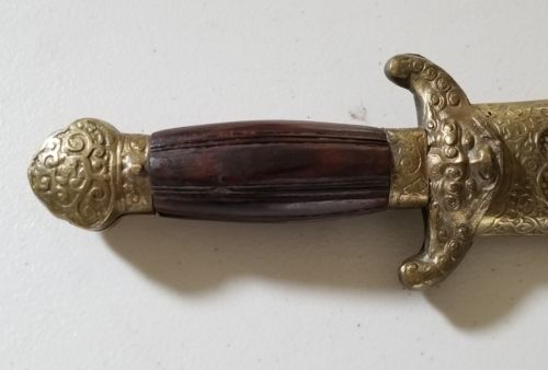 Vintage 1850 Chinese Double sword Ken Style Antique Asian Dagger/Saber/Knife