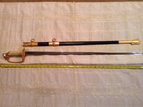 Vintage U.S.N. Ceremonial Navy Sword Fabrica Bermejo Toledo Spain