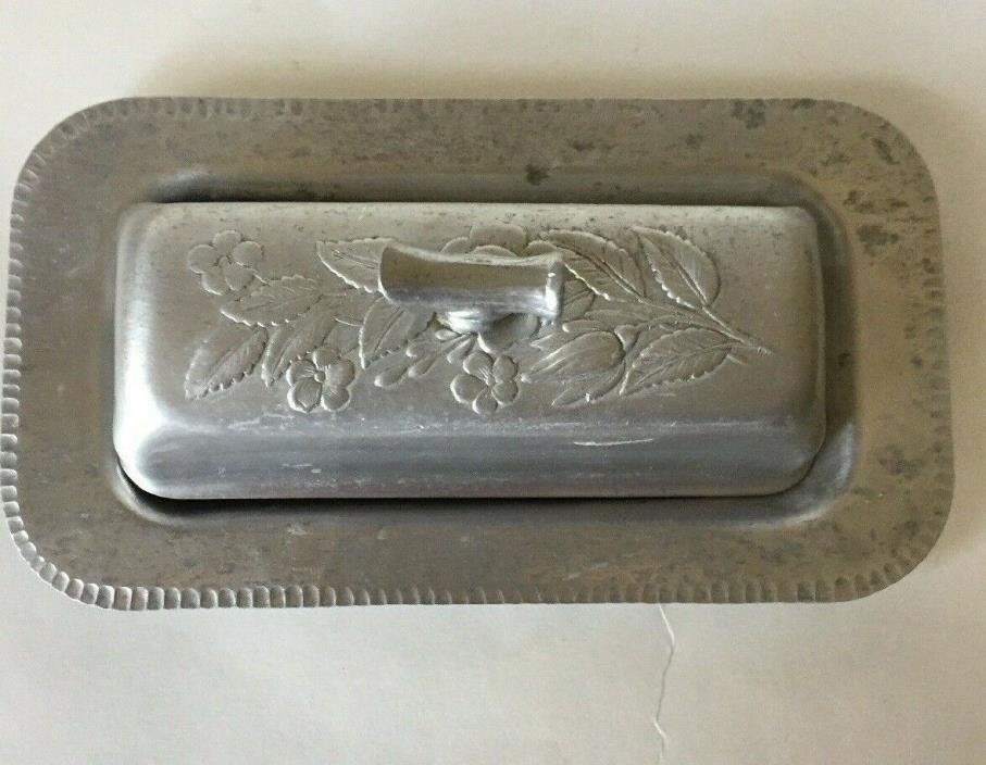 Everlast Forged Aluminum Butter Dish With Floral Forged Lid