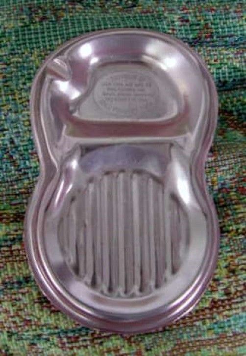 Vintage Colored Aluminum Ashtray 60's Des Moines, Iowa Souvenir J&R Tool/Mfg Co