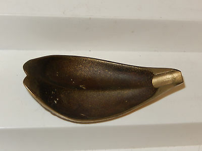 Vintage Brass Personal Ashtray Leaf? Shape