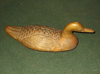 Vintage Heavy 6 3/4# Brass Duck Figurine