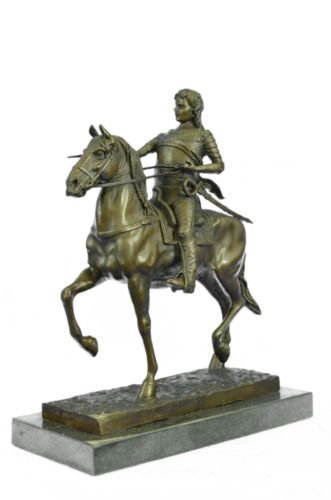 Bronze Sculpture of Medieval European Warrior on Horseback 15