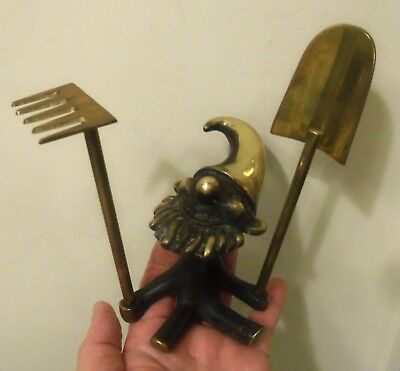 Walter Bosse Garden Gnome House Plant TOOLS holder Hagenauer brass