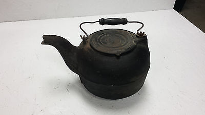 Vintage Cast Iron KETTLE w / 8 on Spout Top - Used
