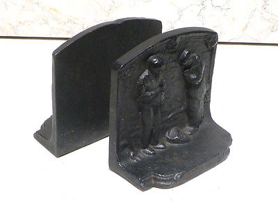 ~ the ANGELUS cast iron BOOK ENDS ~ Millet Potato Famine