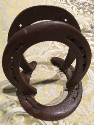 Vnt Authentic Western Solid Cast Iron Hand Made Horse Shoe Mail /Napkin Holder*