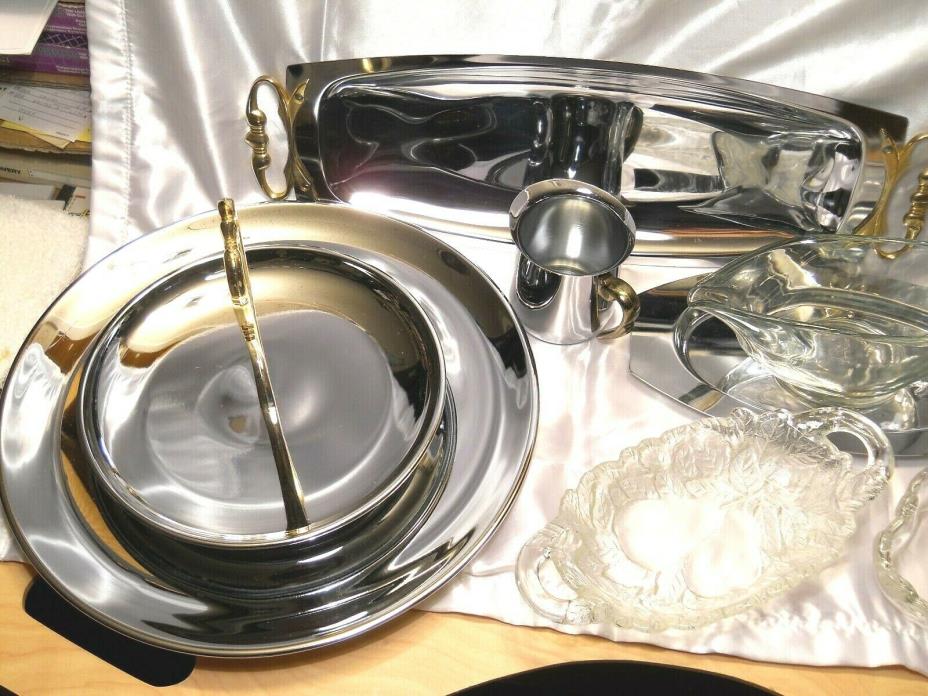 Kromex USA, Serving Dishes, Pitcher, Chip & Dip Set & Much More...............#5